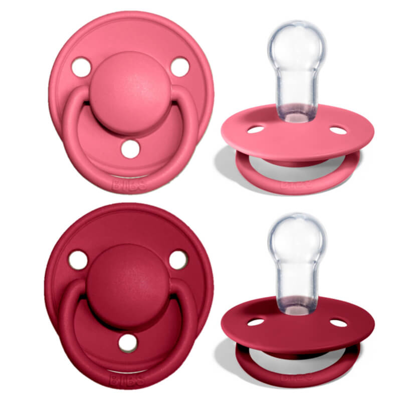 Duda BIBS Coral&Ruby Silicone, DE LUX 036m (2 kosa)