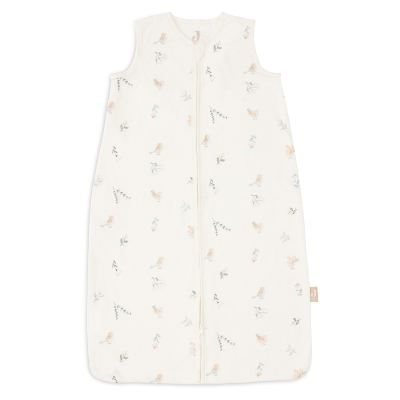 Kremno bela jersey spalna vreča brez rokav LOVELY BIRDS, 3-6 m, Jollein®