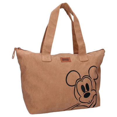 Rjava žametna nakupovalna torba Mickey Mouse (798-4883) - AKCIJA