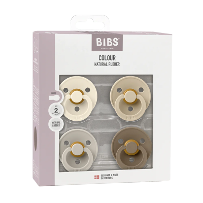 Set 4 dud BIBS Colour - Ivory, Sand, Vanilla, Dark Oak (0m+) - AKCIJA