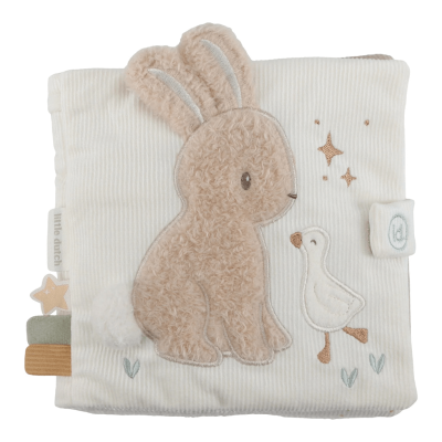 Kremno bela aktivnostna knjigica Newborn Naturals (0m+), Little Dutch (LD8407)