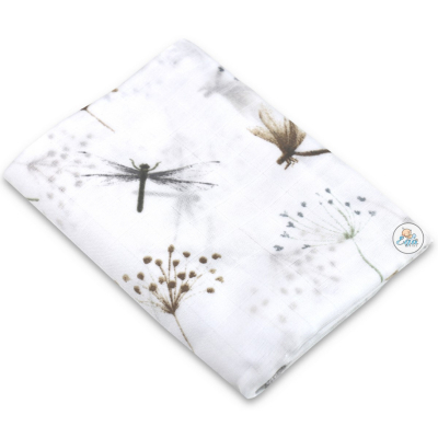 Bela povijalna muslin plenička 120 x 120 cm KAČJI PASTIR, Ega