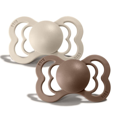 Duda BIBS - Vanilla&Dark Oak Silicone, Supreme 0-6M (2 kosa)