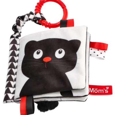 Črno-bela senzorična knjigica KDO JE?, Mom's care, 0m+