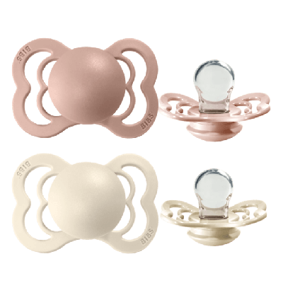 Duda BIBS Blush&Ivory Silicone, Supreme 6M+ (2 kosa) - AKCIJA