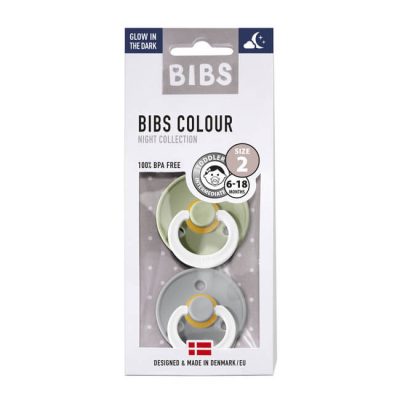 Duda BIBS - Sage&Cloud 6-18M NIGHT (2 kosa)