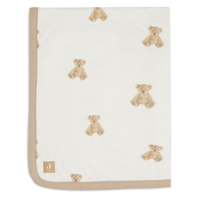 Rjava dvostranska odeja TEDDY BEAR, 75x100 cm, Jollein® - AKCIJA