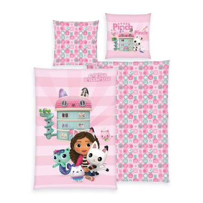 Roza 2-delna posteljnina Gabby's Dollhouse Pinch 140x200 cm