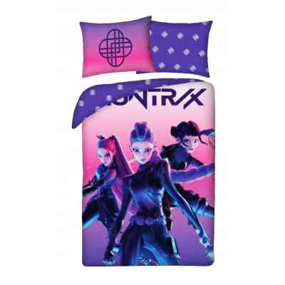 Vijolična 2-delna posteljnina K-POP Demon Hunters 140x200 cm 