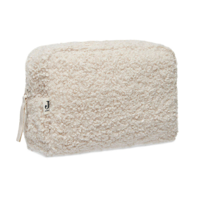 Bež plišasta kozmetična torbica Naturel BOUCLE, Jollein®