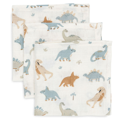Bele krpice za umivanje ROARSOME 31x31cm (3 kosi) Jollein®
