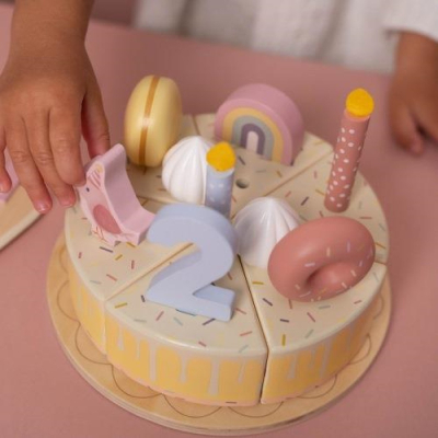 Lesena torta (3 leta+) PINK, Little Dutch (LD8015)