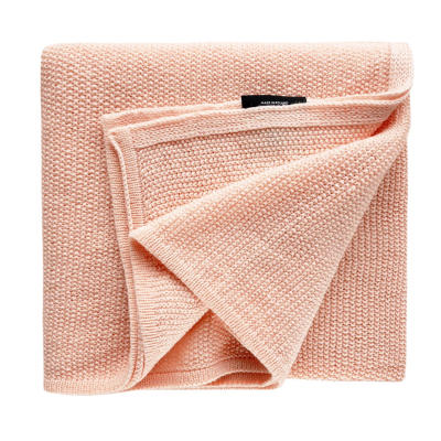 Marelično oranžna MERINO odeja, Lullalove 90x100 cm - PREMIUM