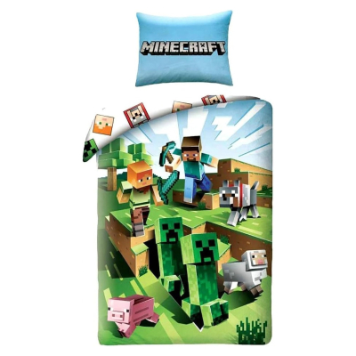 2-delna posteljnina MINECRAFT Battle, 140x200 cm 