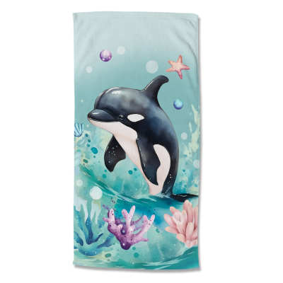 Otroška kopalna brisača ORCA 75x150 cm