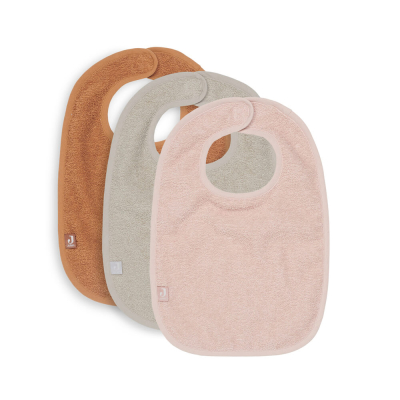 Otroški slinčki frotir pale pink, nougat, caramel (3 kosi), Jollein