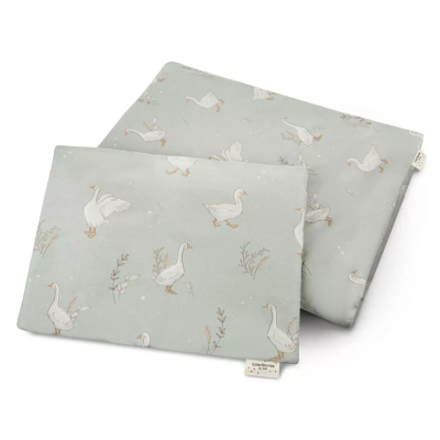 PASTELNO ZELENA 2-delna posteljnina s polnilom HAPPY GOOSE OLIVE 75x100 cm, ColorStories