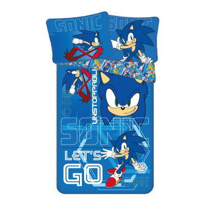 2-delna posteljnina Ježek SONIC Let's Go, 140x200 cm, ©Sega