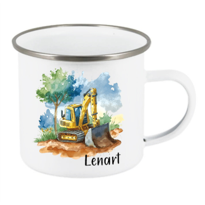 Personaliziran otroški lonček, 350 ml - EMAJLIRAN