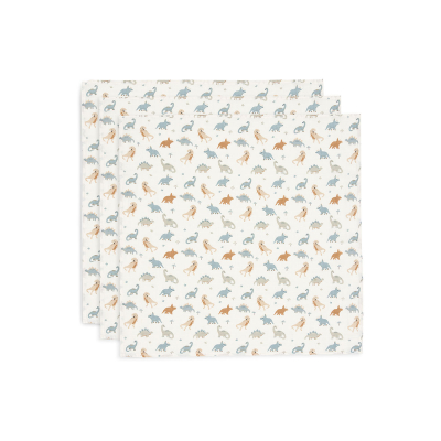 Bele tetra plenice ROARSOME (70x70 cm) – 3 kosi, Jollein®