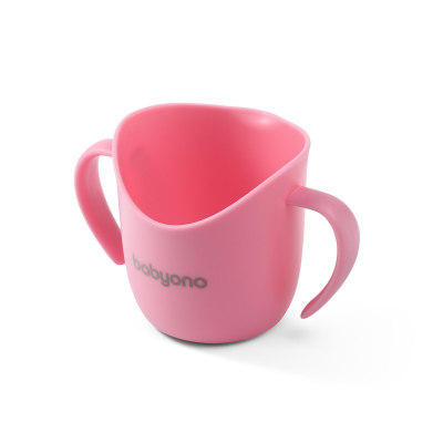 Roza ergonomski lonček za pitje FLOW (6m+), Babyono