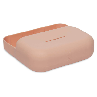 Roza silikonska škatla za otroške robčke - Pale Pink, Jollein® - ZADNJI KOSI