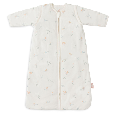 Kremno bela spalna vreča z rokavi LOVELY BIRDS 3-6 m, Jollein