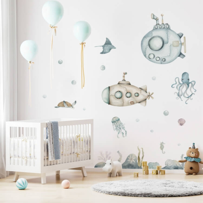 Stenske nalepke  PODMORNICE DK442 L, Yoko Design - AKCIJA