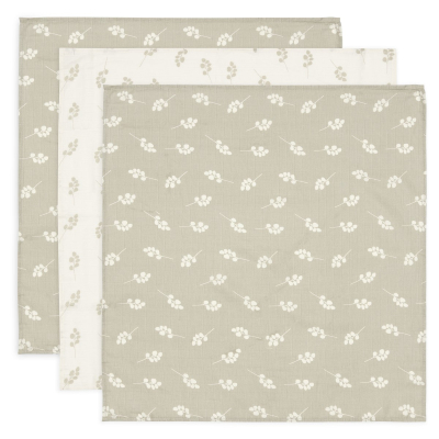 Olivno zelene tetra plenice TWIG OLIVE GREEN (70X70 cm) – 3 kosi, Jollein®