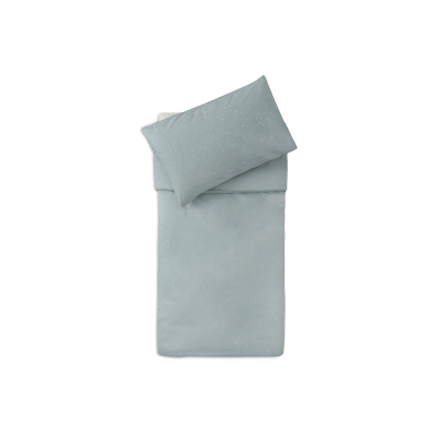 Zelena 2-delna posteljnina TWINKLING SEA GREEN, 135/140x100 cm, Jollein