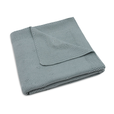 Zelena pletena odeja 75x100cm Cosy Knit Sea Green, Jollein® 