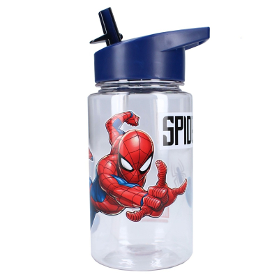 Modra otroška steklenička SPIDER-MAN Let's eat (450 ml)