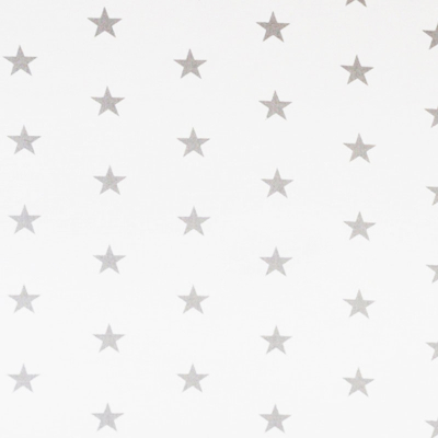 Bela obroba za zibelko s sivimi zvezdicami, 265x26 cm, Juramba