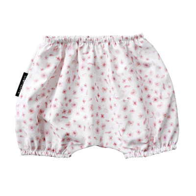 Bele otroške kratke hlače ROŽICE (6-12m), Lullalove