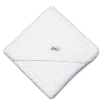 Kremno bela brisača s kapuco iz organskega bombaža, Pippi®