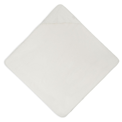 Kremno bela brisača iz muslina z vezenino IVORY 75x75 cm, Jollein - ZADNJI KOS