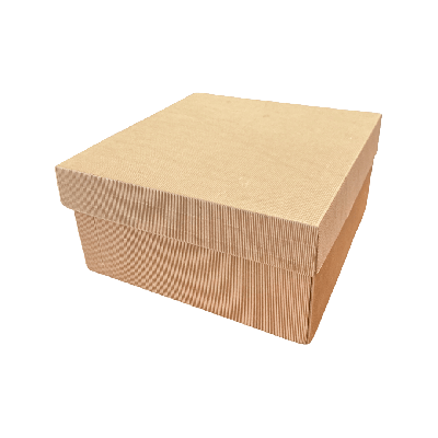Rjava darilna škatla s pokrovom 30x30x15 cm
