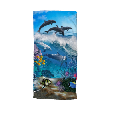 Otroška kopalna brisača DELFINI 75x150 cm