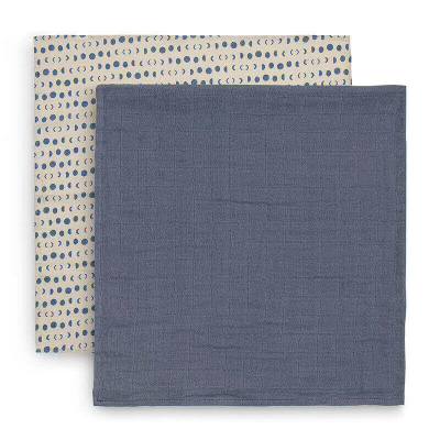 Modre tetra plenice MOONLIGHT (115x115 cm) – 2 kosa, Jollein® - ZADNJI KOSI