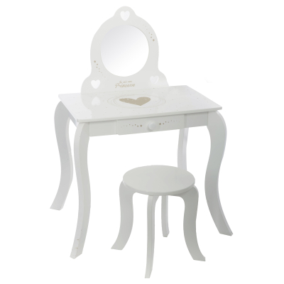 Bela otroška kozmetična miza z ogledalom, Atmosphera®