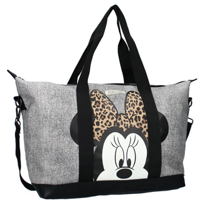 Melange siva nakupovalna torba Minnie Mouse, Shop till you drop, Disney