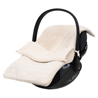 Kremno bela pletena vreča za voziček, lupinico ali otroški avtosedež  GRAIN KNIT OATMEAL, Jollein®