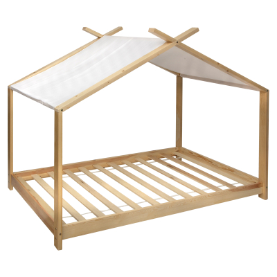 Lesena otroška postelja hiška TIPI 190x90 cm + VZMETNICA, Atmosphera®