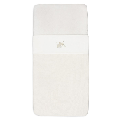 Kremno bela rjuha za pokrivanje DREAMY MOUSE, 75x100 cm,  Jollein® - ZADNJI KOSI