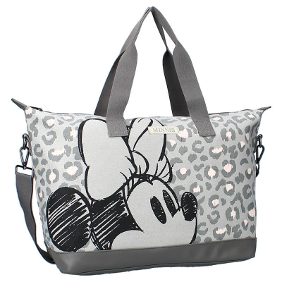 Leopard siva nakupovalna torba Minnie Mouse, Move with Love, Disney (088-2095)