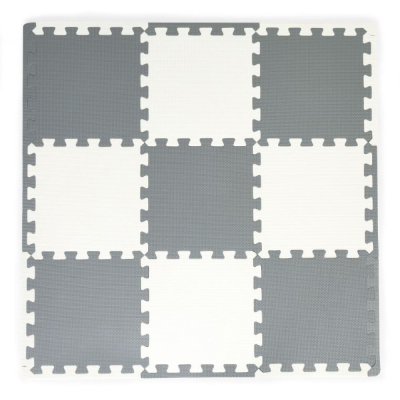 Sivo-bela penasta igralna podloga Puzzle, Ecotoys
