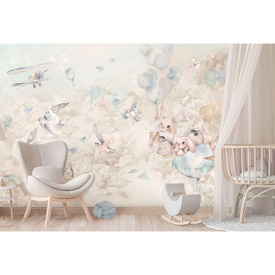 Stenske tapete za otroško sobo DREAM BABY BOY (300x250 cm), Malumi