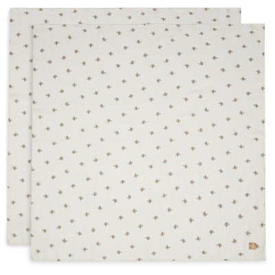 Kremno bele tetra plenice ROSEHIP (115x115 cm) - 2 kosa,  Jollein®