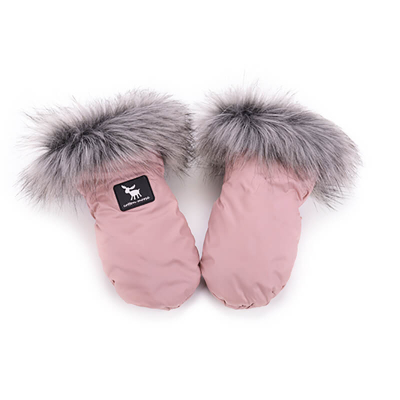 Pudrasto roza rokavice za voziček YUKON (univerzalne), Cottonmoose