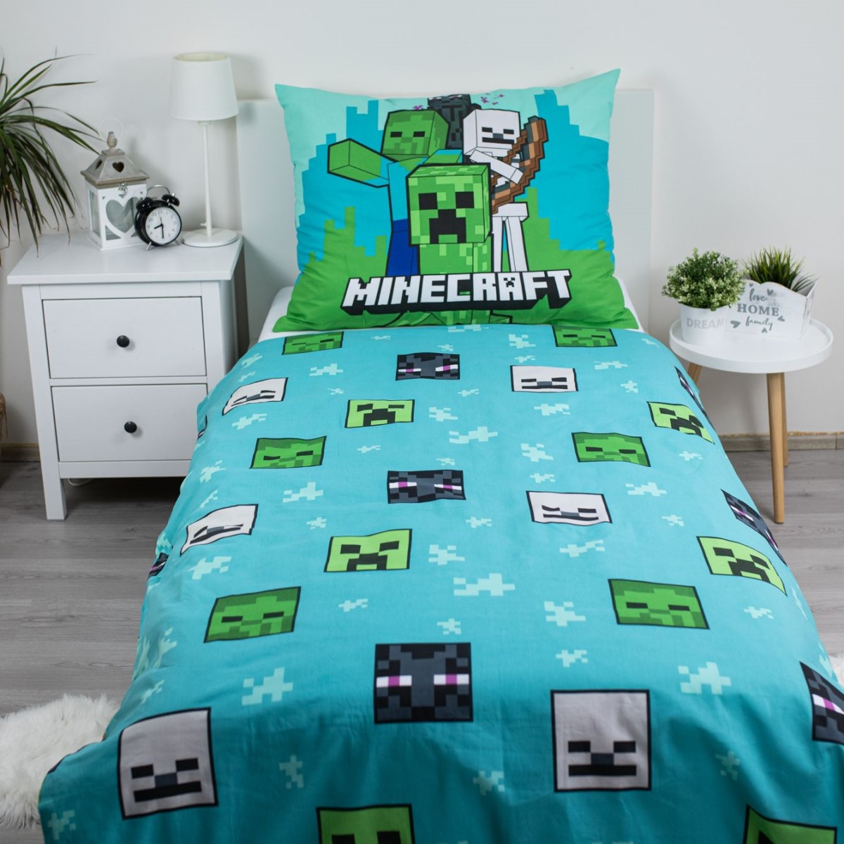2-delna posteljnina MINECRAFT Mobs Here, 140x200 cm -2